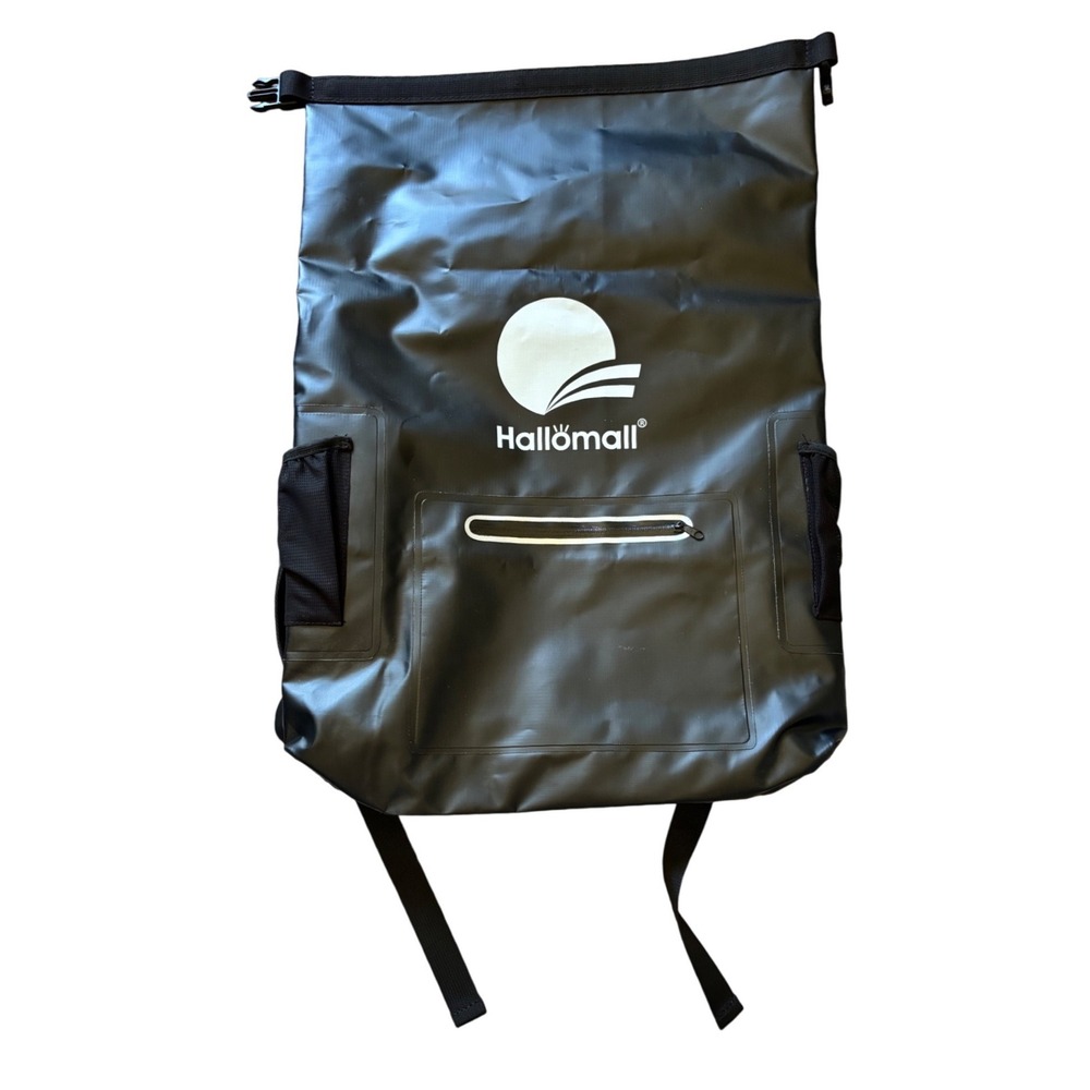 Hallomall Waterproof Dry Bag Backpack Black Roll Top Outdoor Kayaking Hiking 20L